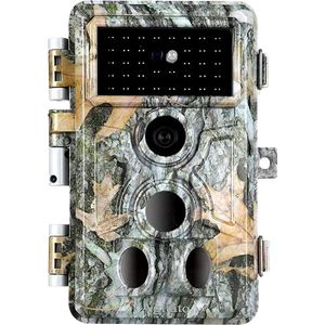 Wildcamera met Bewegingsactivatie en Waterdichte Behuizing - Buiten Surveillance Camera - Nachtzicht - 1080p Resolutie - 20 MP Fotoresolutie - Grijs - 120 Graden Kijkhoek - Waterbestendig - AGA Modelnummer