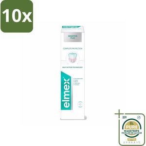 10 x Elmex - Tandpasta - Sensitive Plus - Complete Care - 75 ml - Grootverpakking - Gevoelige Tanden - Tandpasta - Tandglazuur - Pijnverlichting - Tandvleesbescherming
