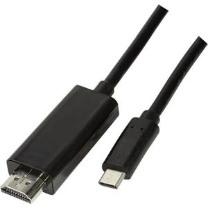 LogiLink UA0330 USB-C-displaykabel USB-C / HDMI Adapterkabel USB-C Stekke