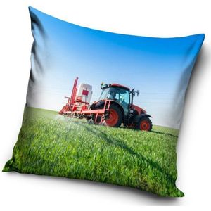 Carbotex Traktor - Sierkussen Kussen 40 x 40 cm inclusief vulling