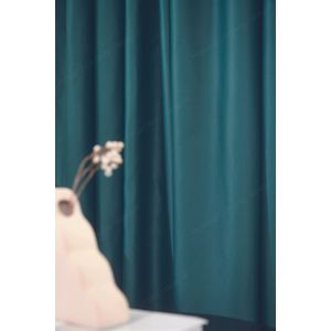 Home of Curtains - ELSA - Gordijn - Met Plooiband - Verduisterend - Kant en Klaar - 300x270 cm - Donker Groen - 1 Stuk- 300 cm breed - 270 cm hoog lengte