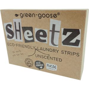 Sheetz by green-goose® Wasstrips | Ongeparfumeerd | 32 Vellen | Plastic-vrij | Vegan | Duurzaam | Wasmiddelvervanger