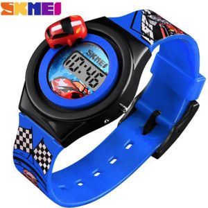 Hidzo Horloge SKMEI Auto Ø 32 - Digitaal - Blauw/Zwart