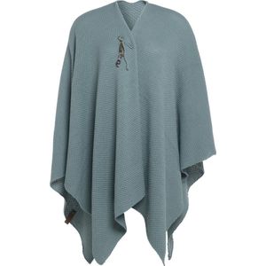 Knit Factory - Jazz - Gebreid Omslagvest - Groen - Dames Poncho
