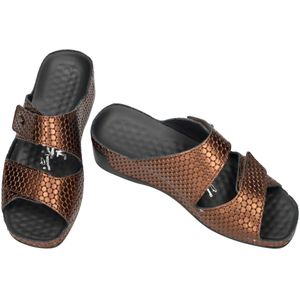 Vital -Dames - brons - slippers & muiltjes - maat 42