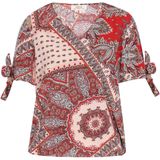 usha - Blouse - Boho-uitstraling - V-hals - Korte Mouwen - Festivalcollectie