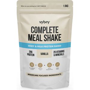 vybey Maaltijdshake | Maaltijdvervanger | 29g Eiwit | 26 Vitamines & Mineralen | Zuivel | Romige Vanille Smaak (1.5kg)