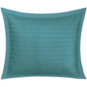 Kussensloop 70x80 Bamboe Katoen Satijn STRIPE SEA TURQUO