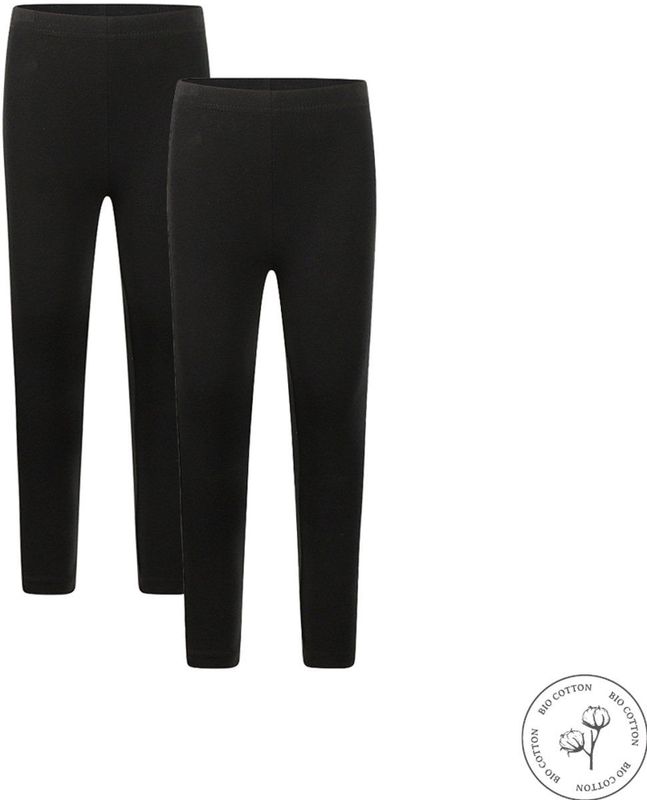 Koko Noko - Bio Cotton - 2 stuks - Leggings - Zwart - Maat 92