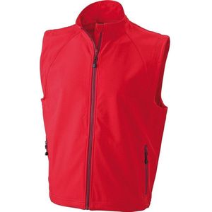 James and Nicholson Heren Softshell Vest (Rood)