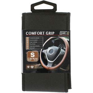 Car Plus Stuurhoes Comfort Grip Vent Uni Kunstleer Zwart 35-36 Cm