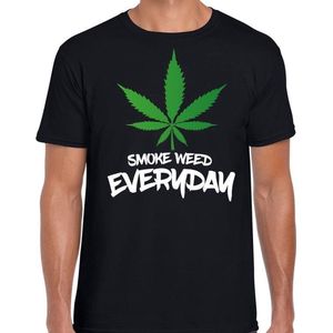 Smoke weed everyday fun t-shirt zwart voor heren - Wiet shirt XXL