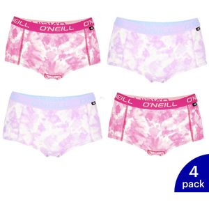 4-Pack O'Neill Dames Shorty Tie Dye Ondergoed 800792 - Paars / Roze - Maat S