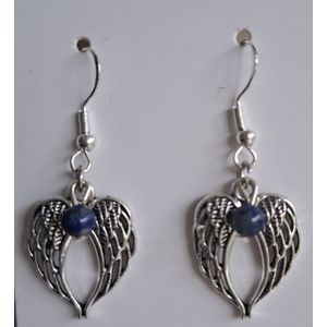 Oorbellen ""Lapis Lazuli"" Engelenvleugels