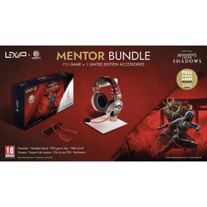 LEXIP Assassin's Creed Shadows ""MENTOR"" Bundel - Draadloze gaming headset en headset standaard inclusief volledige PS5 versie game - Exclusief design i.s.m. UBISOFT - Multicolor