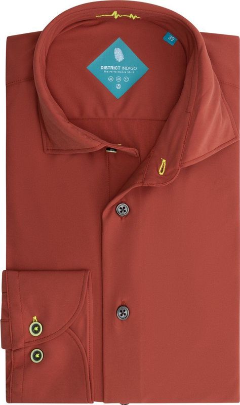 District Indigo - Performance - Overhemd - Oranje