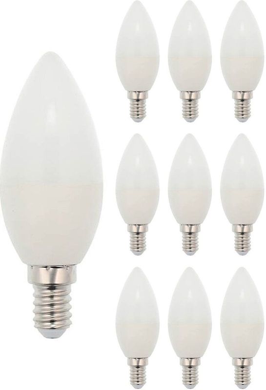 VITO LED Kaarslamp C37 E14 - 7W (vervangt 50W) - 507lm - 2700K - 220-240V - Ø37mm - Energiezuinig - 10 stuks