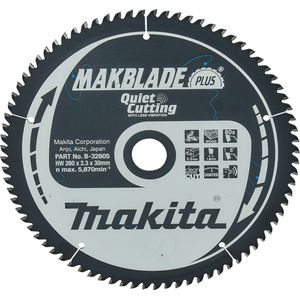 Makita Afkortzaagblad voor Hout | Makblade-Plus | Ø 260mm Asgat 30mm 80T - B-32605
