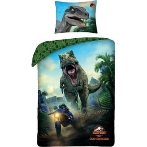 Jurassic World Dekbedovertrek Camp - Eenpersoons - 140 x 200 cm - Katoen
