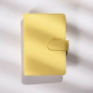 Navulbare ringband, A5-formaat, notitieboekje met bindervakken, budgetplanner, documentenmap voor schoolnotities, reisdagboeken, kantoororganisatie, paars