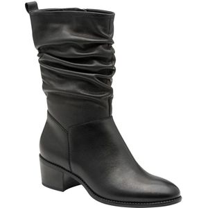 Tamaris - Enkellaarsje - Zwart - Plateau-laarzen - 5 cm Hak