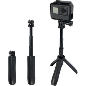 Camera Statief Mini – Stick en Tripod geschikt voor GoPro en Action camera – Zwart