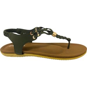 MRCH. Label Saf Dames Sandalen - Legergroen - Maat 39