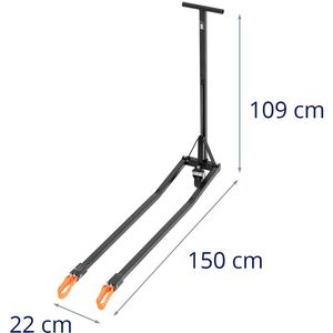 MSW - Wieldolly Positioneringskrik - Hydraulisch - Zwart