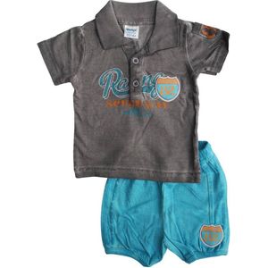 Dirkje 2-delig setje Racing washed grey maat 62