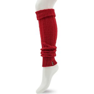 Bonnie Doon Beenwarmers Rood Unisex Onze Size - Dames en Heren - Sleever - Legwarmer - Grof Gebreid - Wol - 1 paar - Warm - Comfortabel - Rood - Red- Mode Accessoire - BE021766.337