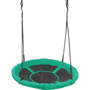 Nestschommel Zwart/Groen - Nest schommel buitenspeelgoed - Vanaf 3 jaar - Groen -  Zwart - Ø100 cm - Nestschommel voor buiten