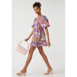 Mini-lengte Hangend Volantkleid