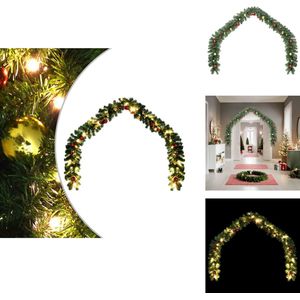 vidaXL Guirlande - Guirlandes - Kerst Guirlande - Kerst Guirlandes - Kerstslinger versierd met kerstballen en LED-lampjes 10 m