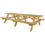 Goedkopepicknicktafels.nl | Picknicktafel Deluxe 300cm | XXL Tuintafel 12 Persoons | Duurzaam Behandelde Tuin Tafel