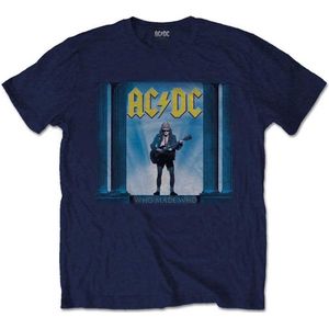 AC/DC - Who Man Who Heren T-shirt - S - Blauw