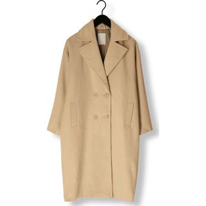 Notre-V Wool Coat Long Jassen Dames - Winterjas - Zand - Maat XL