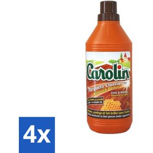 Carolin - Klassiek Parket - Vloerreinigingsmiddel - Met Canauba Was - 1 L - Voordeelverpakking - 4 stuks