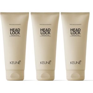 3 stuks - Keune - Head Lock - Medium High-Shine Gel 200 ml