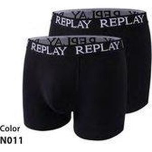 Replay Men´s Boxer Short (2 Pair Box) RP101005 - Black/Black - XL