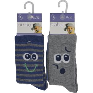 Baby / kinder sokjes fun met ABS - 19/20 - jongetje - 90% katoen - naadloos - 12 PAAR - chaussettes socks