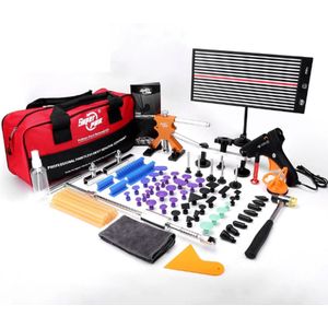 Tumex - Uitdeukset Auto - Deukentrekker - Auto Deuk Verwijderaar - 60-delig - Inclusief Lijmpistool en Trekgereedschap - Voor 3-10 cm Deuken