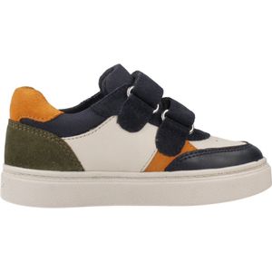 Geox Nashik Offwhite-Blauwe Velcroschoen