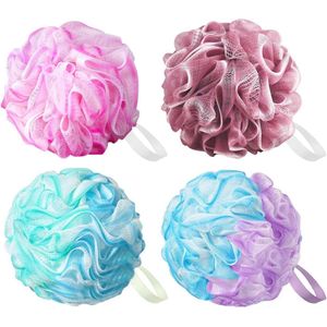 4-Pack Loofah Douche Puff - Grote Bad Spons voor Zachte Reiniging en Exfoliatie