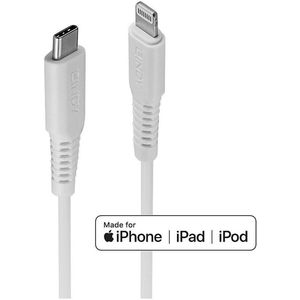 LINDY USB-kabel USB 2.0 Apple Lightning stekker, USB-C stekker 1.00 m Wit 31316