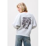 Catwalk Junkie - Graphic Sweater - Lichtgrijs - Dames - Hoodie