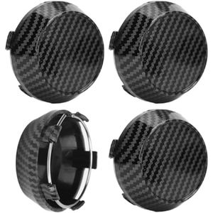 Universele 60mm Carbon Fiber Stijl Wieldoppen Set van 4