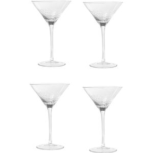 Broste Copenhagen Bubble serie set van 4 Martini glazen - mond geblazen 20 CL