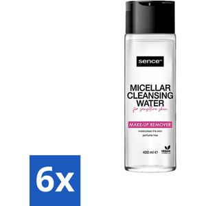 6 x Sence - Gevoelige Huid - Micellair Water - Make-up Remover - 400 ml - Micellair Water - Make-up Remover - Gevoelige Huid - Droge Huid - Hypoallergeen