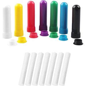 Essential Oil Tubes - Aromatherapy Inhalers - Refillable Nose Tube - 7 Pieces voor DIY Aromatherapie