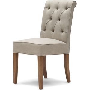 Riviera Maison Eetkamerstoel - Hampton Classic Dining Chair - Linnen Flax - Naturel